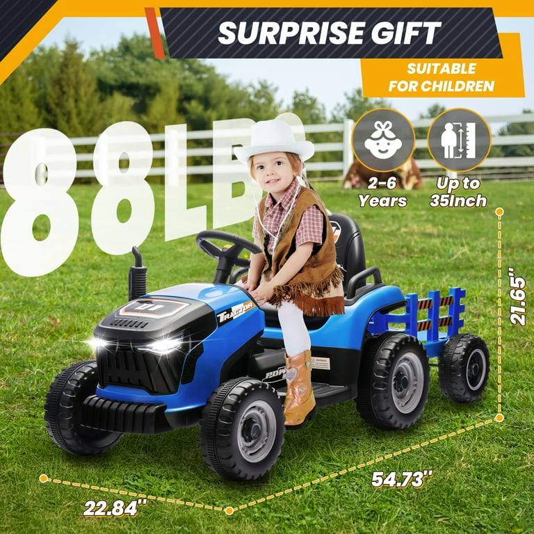 Joyracer 24 Volt Ride on Toys, Ride on Tractor w/ Tiltable