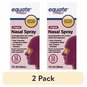 (2 pack) Equate Original 12 Hour Nasal Spray, Max Strength, 1 FL OZ