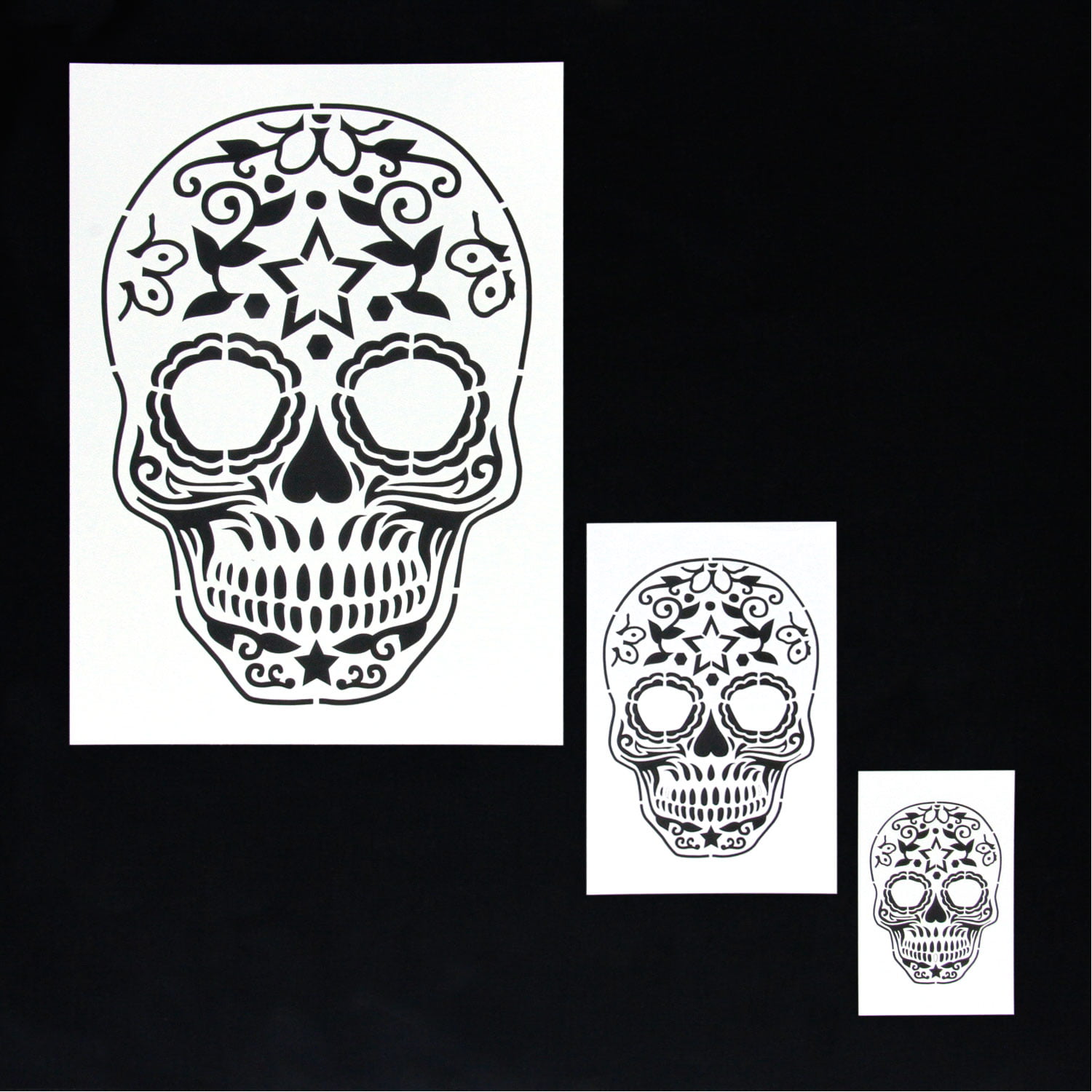 Paint Custom Stencil Art Sugar Skull Stencil Draw Reusable Color