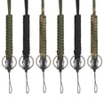 thumbnail image 1 of 6 Pcs Porte-Clés Lanière Paracorde Corde de Collier Utilitaire Sangle de Poignet Supports d'Identité pour Cellulaire Parachute pour Randonnée en Plein Air Camping (Chacun 2 Noir, Vert, Camouflage), 1 of 8