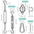 thumbnail image 4 of Shade Sail Hardware Kit Triangle Square Rectangle Heavy Duty Sun Shade Sail Installation Tool for Deck Garden Lawn Patio, 4 of 8