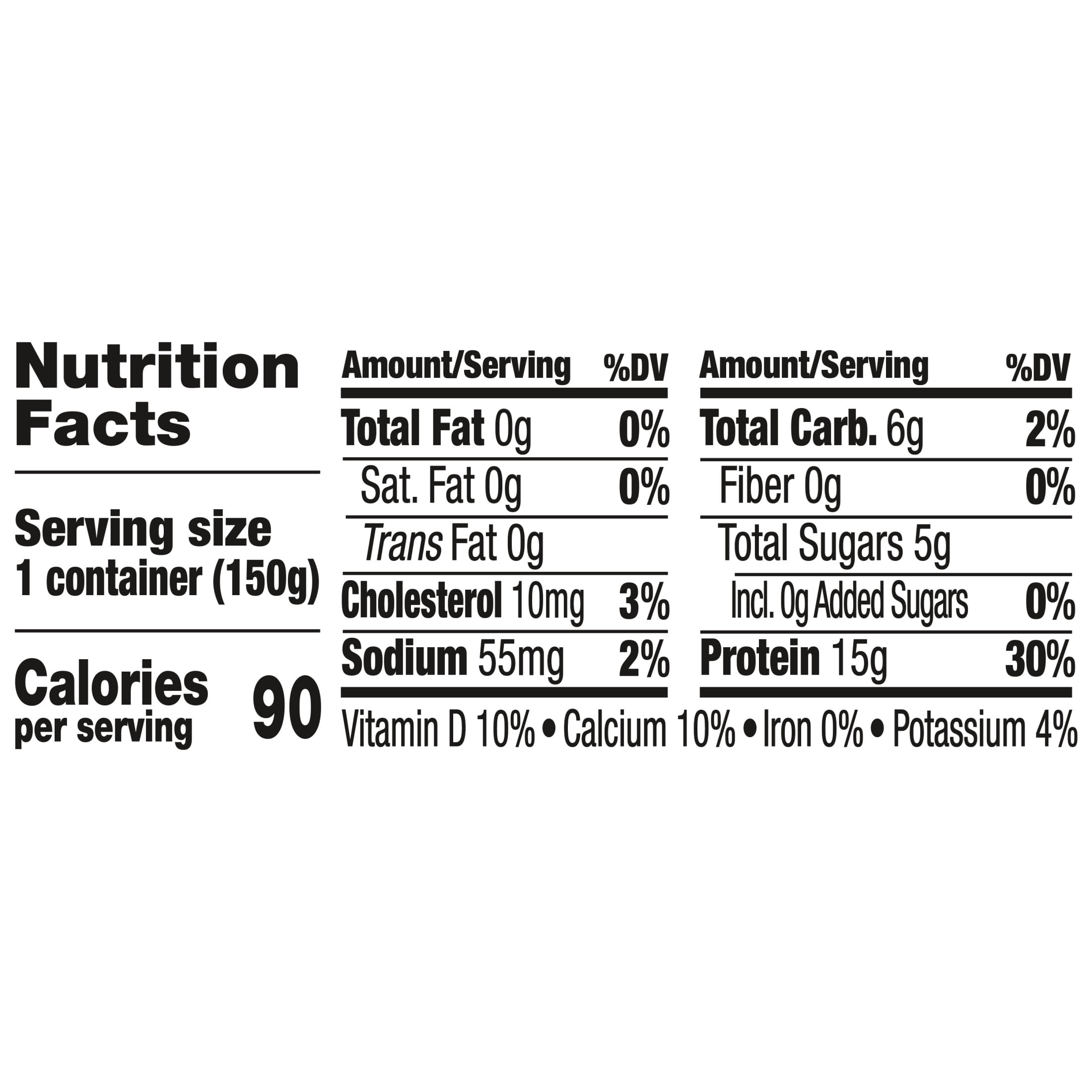 Oikos Triple Zero 15g Protein, 0g Added Sugar, Fat Free Mixed Berry Greek Yogurt Cup, 5.3 oz