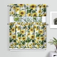 thumbnail image 2 of Rustic Boho Kitchen Curtains 36 Inch - 3 Panel Vintage Floral Set with Blooming Wildflowers, Farmhouse Rod Pocket Window Treatment for Summer, 2 of 6