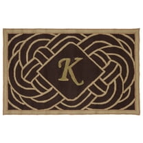 SAFAVIEH Monogram Mira Geometric Indoor/Outdoor Area Rug, Chocolate, 2'6" x 4'