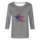 thumbnail image 4 of Camisetas de Manga Corta para las Mujeres Día de la Independencia Impreso Suelto Cuello Redondo Tee, Casual Y Blusas Festivas para las Mujeres Casual, 4 of 4