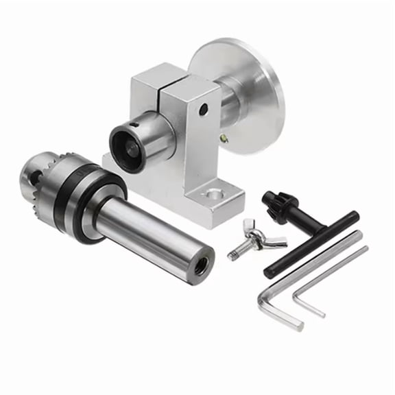 Live Lathe Center Head with Chuck Diy Accessories for Mini Lathe Machine Revolving Centre Woodworking Tool