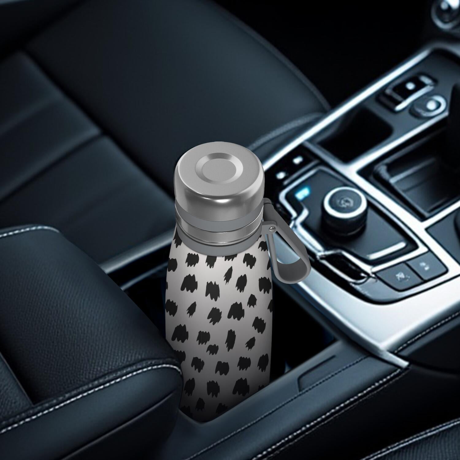 29oz Insulated Water Bottle with Tea Infuser, Stainless Steel Travel Mug, Animal Leopard Print