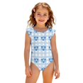 thumbnail image 3 of Abcomgle 3t Swimsuit Girls Floral Print One Piece Swimsuit for Girls Ruffled Stretchy Bathing Suits for Girls, 3 of 7