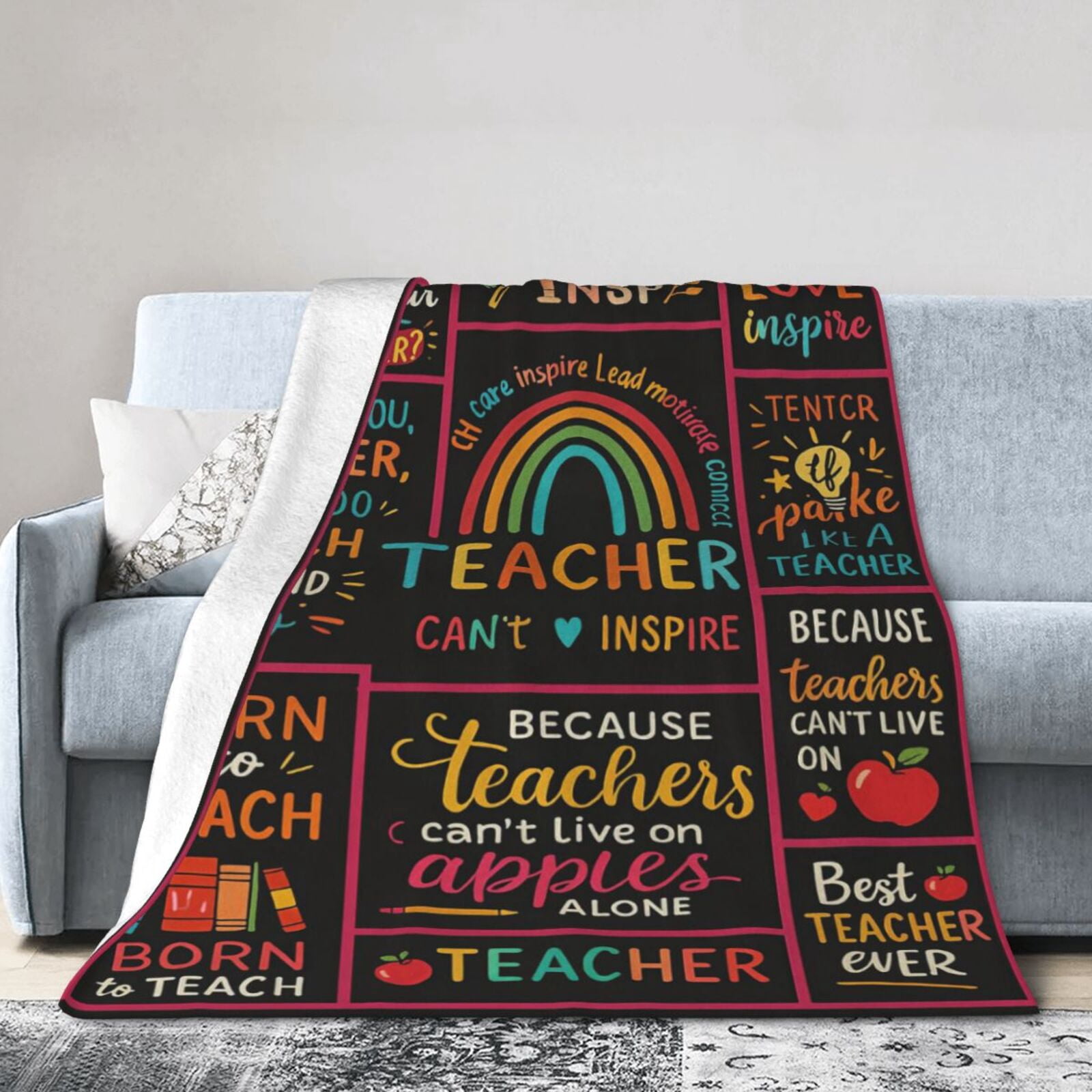 Best Teacher Gifts for Women, Unique Teacher Appreciation Gifts Idea, Teachers Day Gift for Back to School, Funny Christmas Birthday Retirement Gifts for Teachers Blanket 80x60