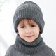 thumbnail image 3 of Gorro de invierno para niños, gorro de punto para invierno, conjunto de bufanda, gorro de punto a rayas para niños y niñas, gorro sólido para bebé, 3 of 6