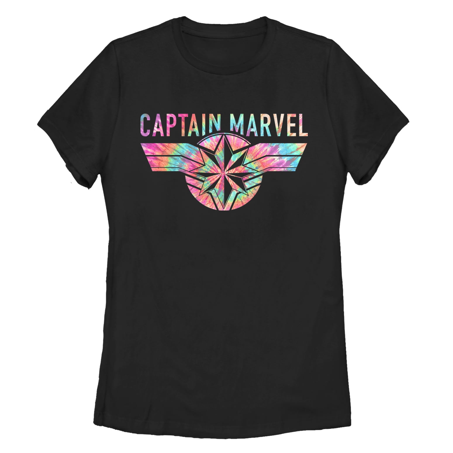 Marvel Women's Marvel Captain Marvel TieDye Logo T