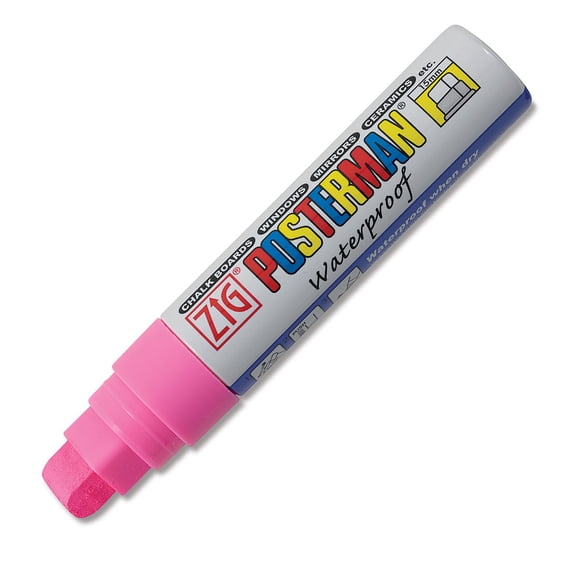 Zig Posterman Paint Marker - 15 mm, Fluorescent Pink, Big & Broad