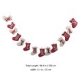 thumbnail image 5 of HAMPPLIES 2Pcs Christmas Banners Rope Cloth Wood Sock Glove Shaped Triangle Decorative Hanging For Families, 5 of 8