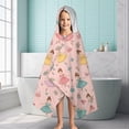 thumbnail image 6 of Princess Dress Ballet Pattern Hooded Bath Towel，60"x35" for Ages 3 To 12 Kids, Quick Dry Lightweight Soft Microfiber Hood Beach Towel Cover Up for Kids, 6 of 7