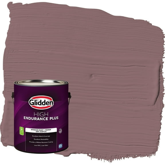 Glidden HEP Chocolate Sparkle / Purple Semi-Gloss Interior Paint with Primer, 1 Gallon