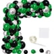 thumbnail image 1 of Kit de arco de guirnalda de globos plateados, verdes y negros, 117 piezas, globos plateados metálicos verdes y negros, globos de fiesta para videojuegos para la Copa Mundial de fútbol, ​​vídeo G, 1 of 5
