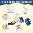 thumbnail image 6 of Zimeng 6 in 1 Toddler Slide, Sturdy Kid Slide Outdoor Indoor Playset Slide Baby Climber Playset Slide for Kids for Age 1-4 Toy Playground, 6 of 9