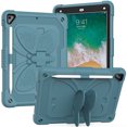thumbnail image 5 of JTCASES for iPad 6th Generation 9.7 inch 2017 2018, iPad Air 2 Gen Case, Crossbody Lanyard Pencil Holder Butterfly Wings Kickstand PC Silicone Kids-friendly Sockproof Back Shell, Darkgreen, 5 of 8