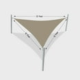 thumbnail image 2 of Covers & all Triangle Waterproof Sun Shade Sail with 4mm Cable at Edges, Shade Max+ 12 oz Polyester Resistant to Water & UV-Rays, Ideal for Indoor and Outdoor Use (12' x 12' x 12', Beige), 2 of 3