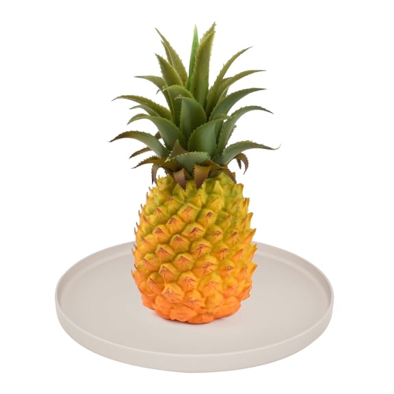 HUIANER Fake Plastic Pineapples Realistic Artificial Fruit Decor for Display, Photo Prop, DIY Decoration, Small Size