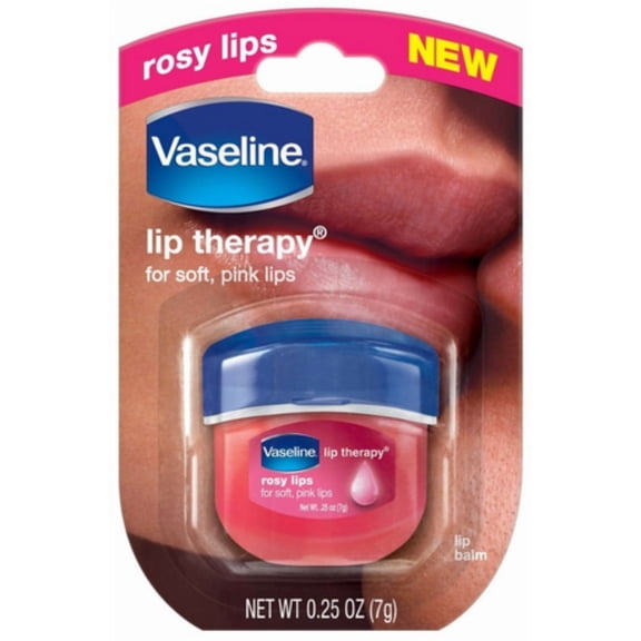 Vaseline Lip Therapy Tinted Lip Balm Mini, Rosy, 0.25 oz (Pack of 2)