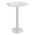 thumbnail image 1 of Pemberly Row Table de Bar Ronde Moderne en Aluminium 43x30 Pouces Finition Blanche, 1 of 3