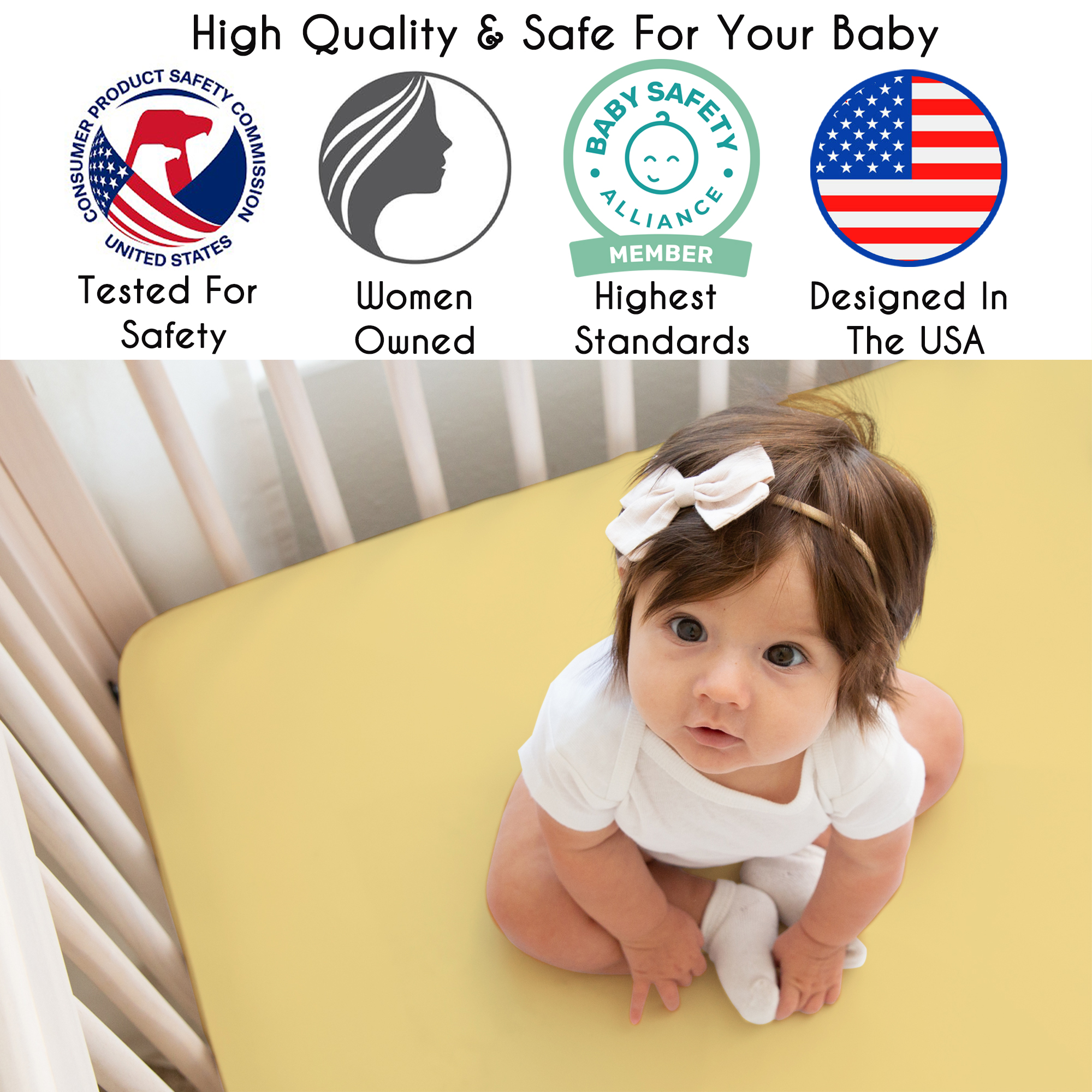 Sweet Jojo Designs Boho Sun White and Mustard Yellow Boy, Girl, Unisex/Gender Neutral Crib Bedding Set 3 Piece