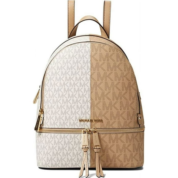 Michael Kors Womens Rhea Zip Medium Backpack Vanilla Multi 30S2Gezb8B-170 One Size