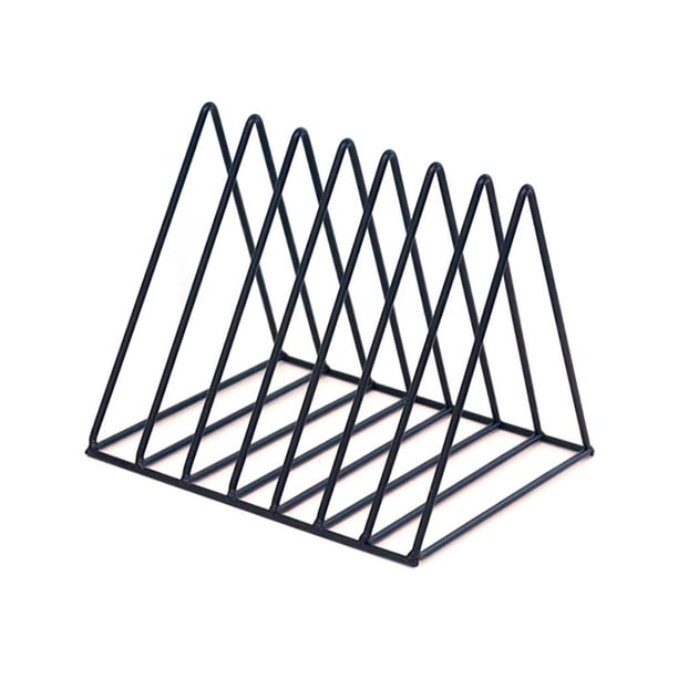 Estantes triangulares de hierro para libros Estante de almacenamiento de escritorio Estante para archivos Caja de almacenamiento para revistas Estante para libros de hierro kenally JJ17543-04