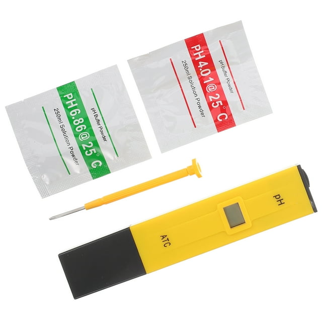 OULII 1Set Ph Testing Tool with ATC Temperature Compensation Manual Calibration for Scientists Students