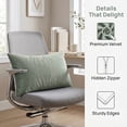 thumbnail image 5 of REGALWOVEN Pack of 2 Velvet Decorative Throw Pillow Covers Modern Cushion Covers with Zipper Grey 12" x 20", 5 of 6