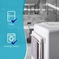 thumbnail image 6 of Magnetic Double Towel Bar for Refrigerator, Kitchen Towel Holder Dish Towel Hanger 15.7'' for Hand Tea Towels, for Kitchen Laundry Washing Machine, No Drilling, White, 6 of 13