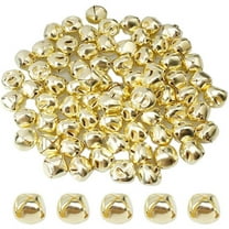 100 Pieces Jingle Bells, 15mm Metal Jingle Bells Mini Craft Bells Beads for DIY Gold xwm25