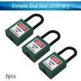 thumbnail image 3 of Wekity 3PCS Lockout Tagout Locks Safety Padlock Loto Locks Keyed Alike PA Lock Out Tag Out Steel Shackle Small Luggage Padlocks Green 3PCS-0621, 3 of 5