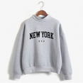 thumbnail image 4 of Babysbule Hoodless Sweatshirts for Women Christmas Letter Printing Solid Loose Long Sleeve Sweater Long Sleeve Top Sweatshirt, 4 of 4