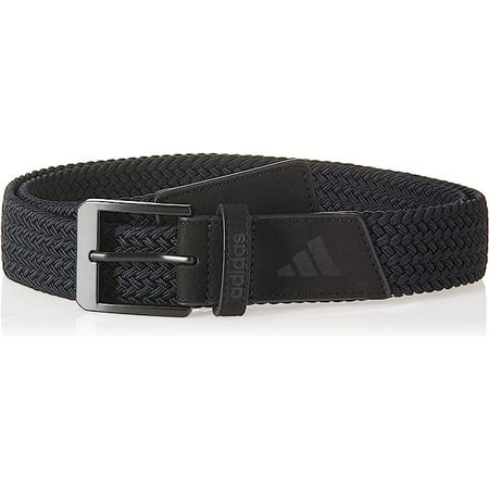 Adidas BLACK Men's Golf Braided Belt, US Medium/Large