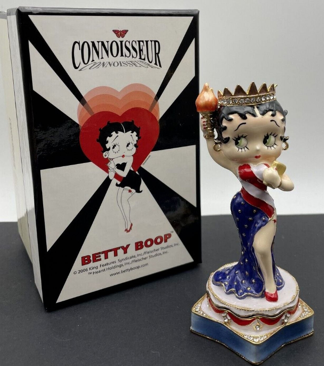 Betty Boop 貯金箱(陶器製) Vintage 1995 Black and White Ceramic Betty Boop Cookie Jar