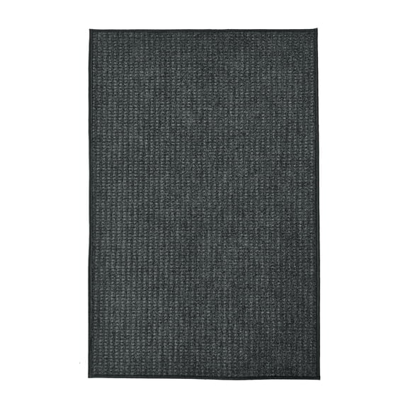Koeckritz Rugs Interlace Black Ice Waffle Indoor/Outdoor Area Rug 2' x 3'