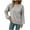 Gray, variant on Giftesty Sweaters for Women Plus Size Women's Casual Fashion Long-Sleeve Round-Neck Solid Color Knitted Lantern Sleeve Sweater Tops