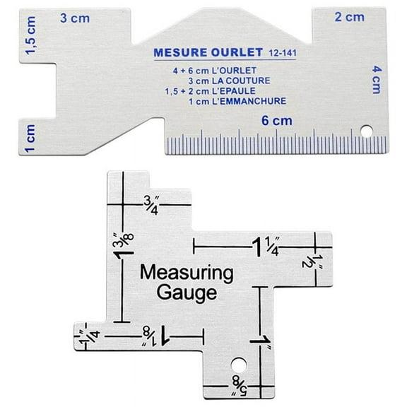 Seam Measuring Gauge Metal Quilting Tailor Ruler Template Sewing Ruler for DIY Patchwork Quilting