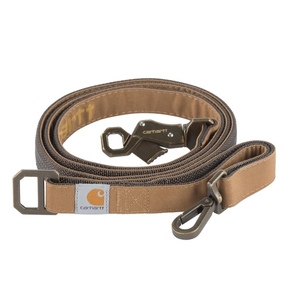 Correa para perro Carhartt de nailon con forma de pato, color negro y latón cepillado, tamaño grande