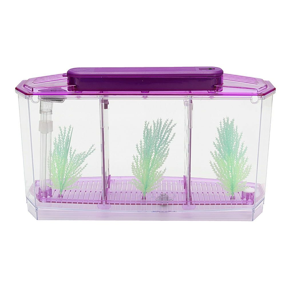 Bestller Separate Breeding Spawning Fish Tank LED Light Triple Cube