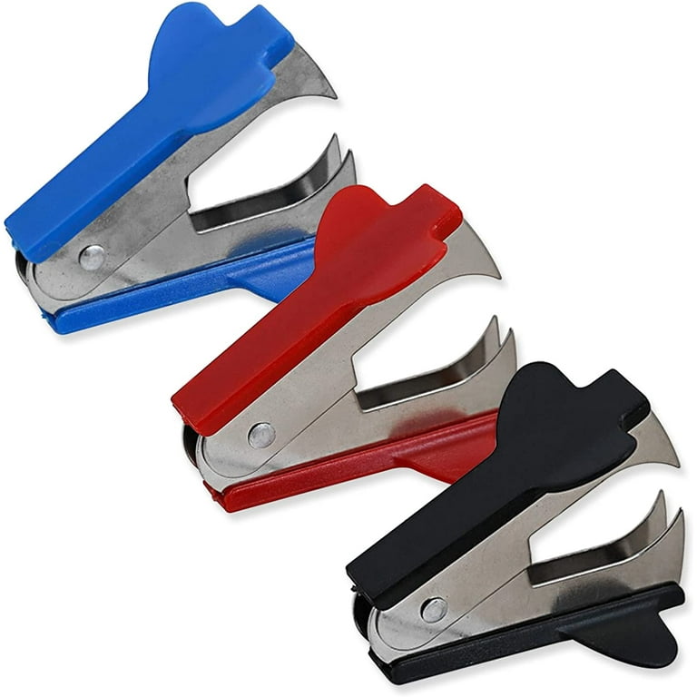 3 Pack Portable Staple Remover Pinch Jaw Style, Lightweight Staple Puller  Remover Tool for Office Home School, Heavy Duty Staple Remover Tack Lifter, Staple  Puller Claw Removal (Red/Blue/Black) 
