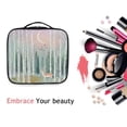 thumbnail image 6 of FORMRS Travel Makeup Bag Large Capacity Train Case Cosmetic Organizer with Adjustable Dividers, Green Deer, 6 of 8