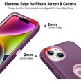 thumbnail image 4 of iPhone 14 Case, [Shockproof] [Dustproof] [Heavy Duty Protection] Protective Anti Scratch Dual Layer Raised Edge Tough Rugged Hybrid TPU Bumper Phone Case for iPhone 14 6.1’’ 5G 2022 Purple, 4 of 15