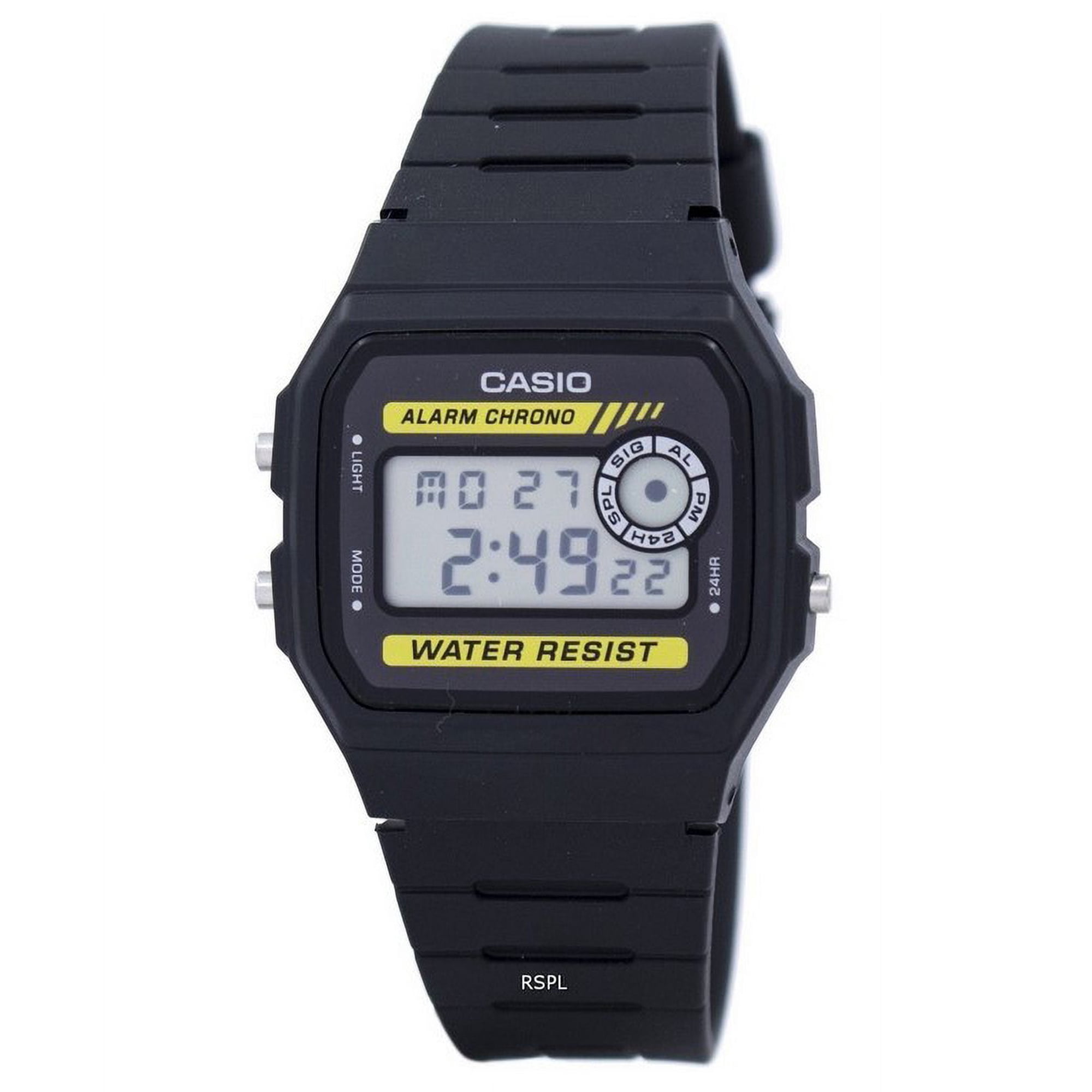 Men's Casio Classic Black Tone Case Digital Chronograph Watch F94WA-9