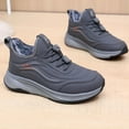 thumbnail image 5 of Men's Winter Casual Cotton Shoes Waterproof Outdoor Sneakers Walking Warm Shoes Lightweight Cushioned Fleece-Lined Boots Gray 9.5 US, 5 of 7