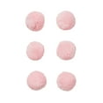 thumbnail image 3 of Offray Pink, Acrylic Yarn Pom-Poms, 6 Count, Size: 1 1/2" Diameter, Hand Made, 3 of 8