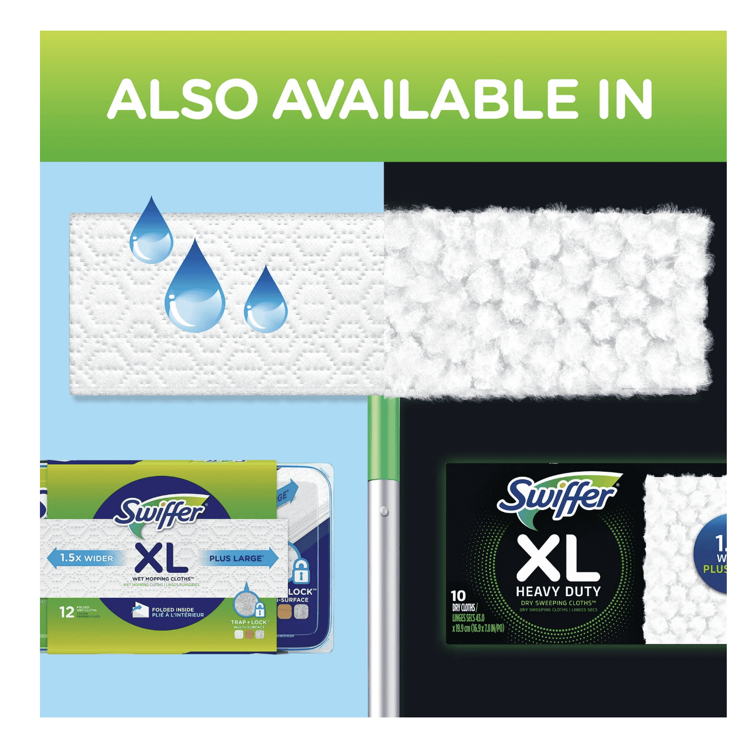 Swiffer Sweeper X-Large Dry Sweeping Cloths Refills, Unscented 16 ea (Pack of 3).