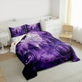 thumbnail image 3 of Manfei Purple Horroe Pumpkin King Size Comforter Sets,Spooky Halloween Bedding Comforter Set,Black Spider Webs Bedding Set For Kids,Luxury Bedroom Decor Reversible,3pcs, 3 of 8